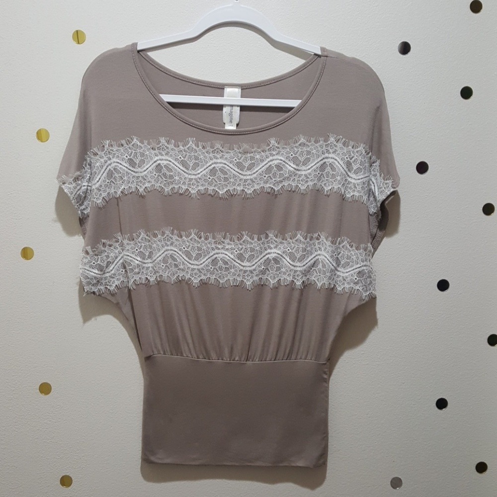 Gray Short-Sleeve Top